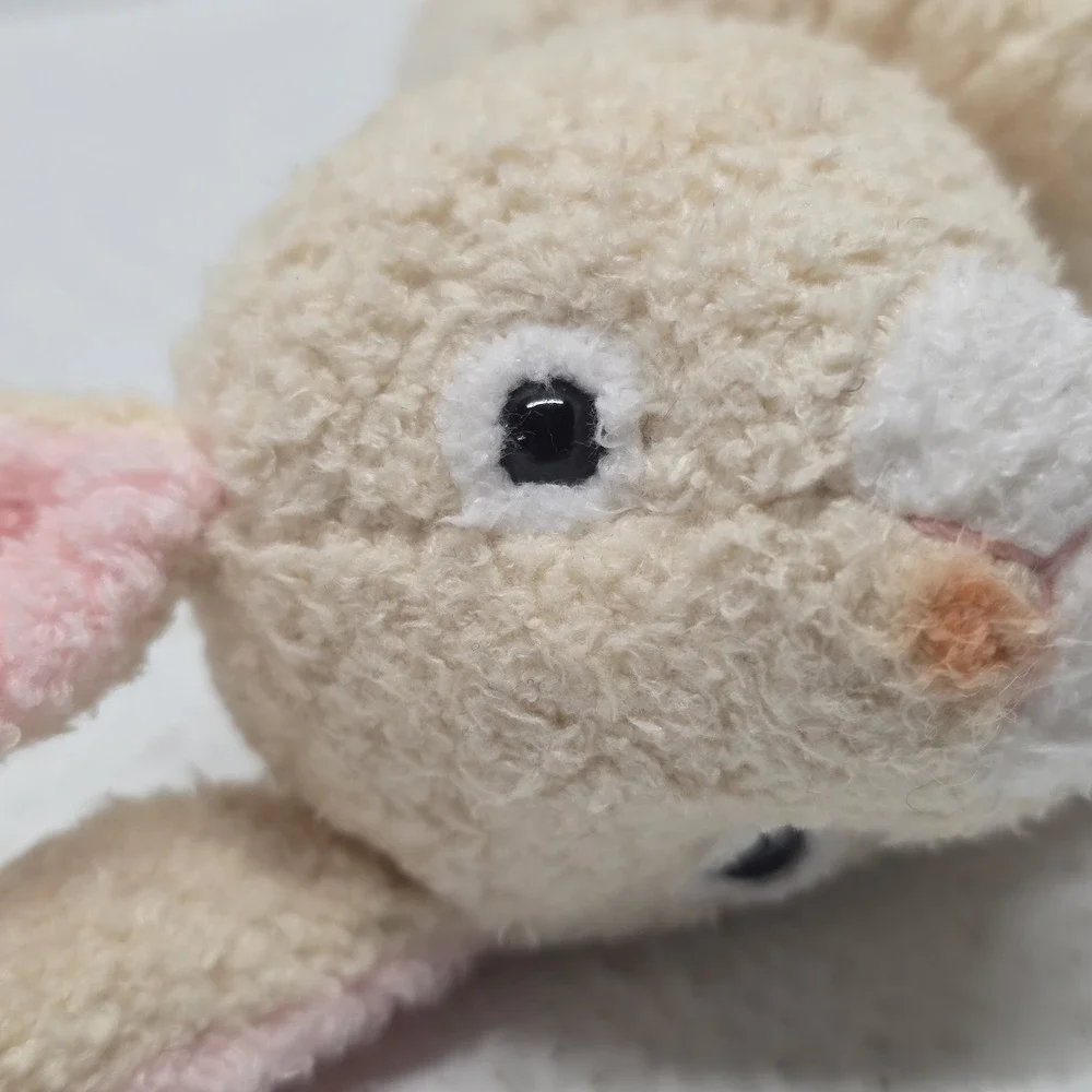Russ Berrie Egbert White Cream Bunny Rabbit Mini Chamois 5